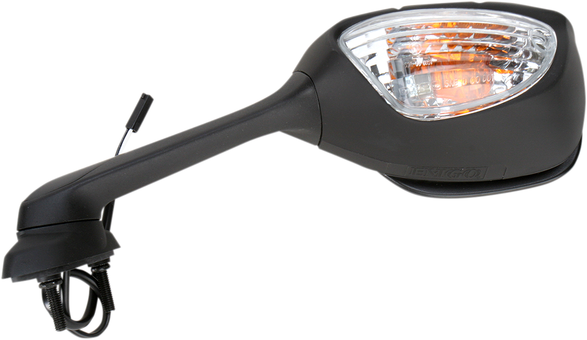 Mirror - Side View w/Integrated Turn Signals - Oval - Black - Left 2009 - 2011