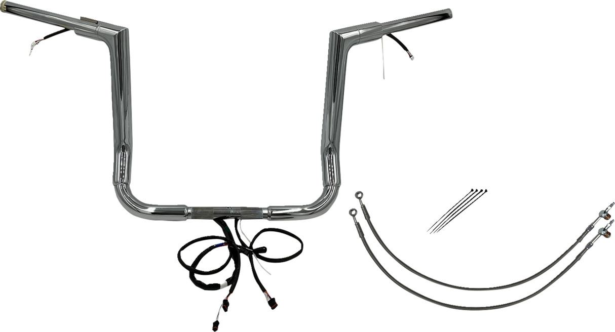 Handlebar Kit - Flat Top - 14\" - Chrome 2014 - 2015