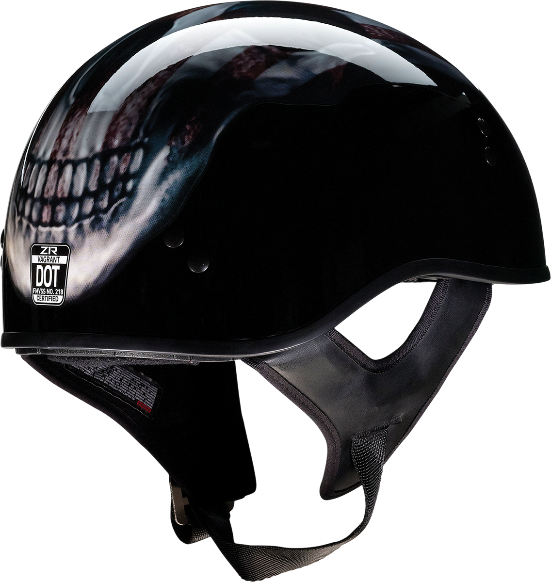 Vagrant Helmet - USA Skull - Black - 2XL