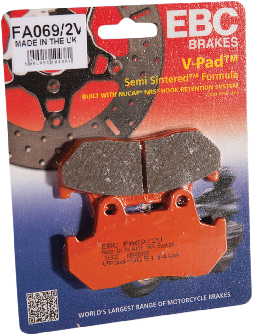 Organic Brake Pads - Honda CB - FA69/2 1981 - 1993