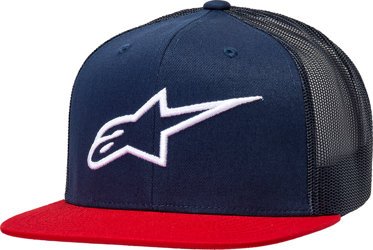 Corp Trucker Hat - Navy/Red - One Size