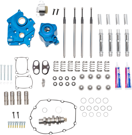 Cam Chest Kit with Plate - Chain Drive - Oil Cooled - 550 Cam - Chrome Pushrods - M8 2017 - 2021