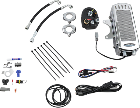 Side Mount Oil Cooler Kit - Chrome - Dyna 1993 - 2017