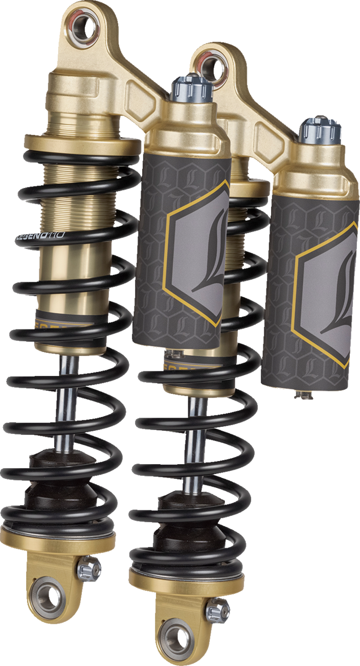 REVO ARC Piggyback Shocks - Standard - Gold - 14\" - \'99-\'17 Dyna 1999 - 2017