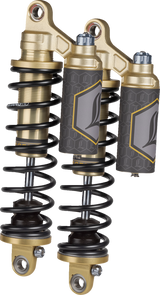 REVO ARC Piggyback Shocks - Standard - Gold - 14\" - \'99-\'17 Dyna 1999 - 2017