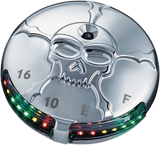 Zombie LED Fuel and Battery Gauge - Chrome 1993 - 2020