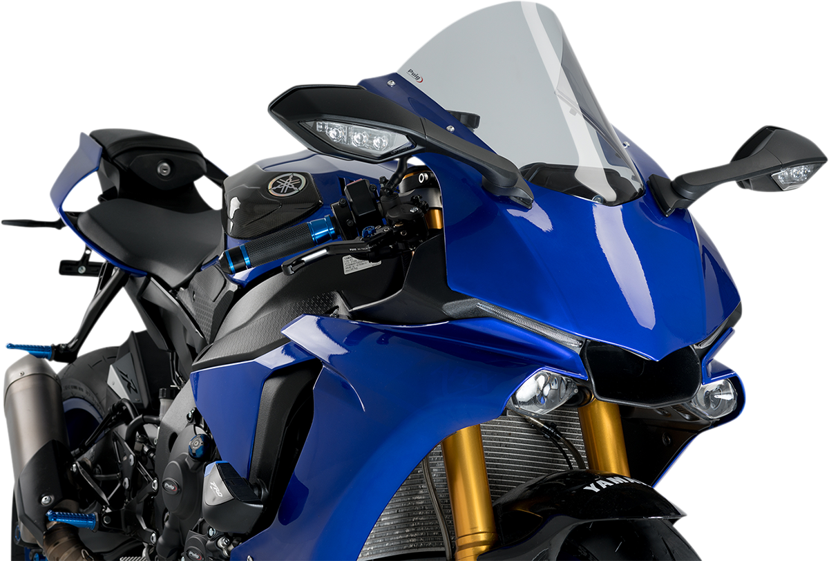 Race Windscreen - 14-3/8\" - Smoke - YZF-R1 2015 - 2019