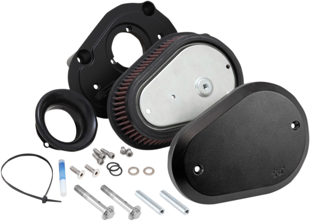 Street Metal Air Intake Kit - Flare - Black - Twin Cam 1999 - 2017