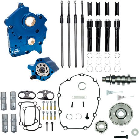 Cam Chest Kit with Plate - Gear Drive - Water Cooled - 465 Cam - Black Pushrods - M8 2017 - 2020