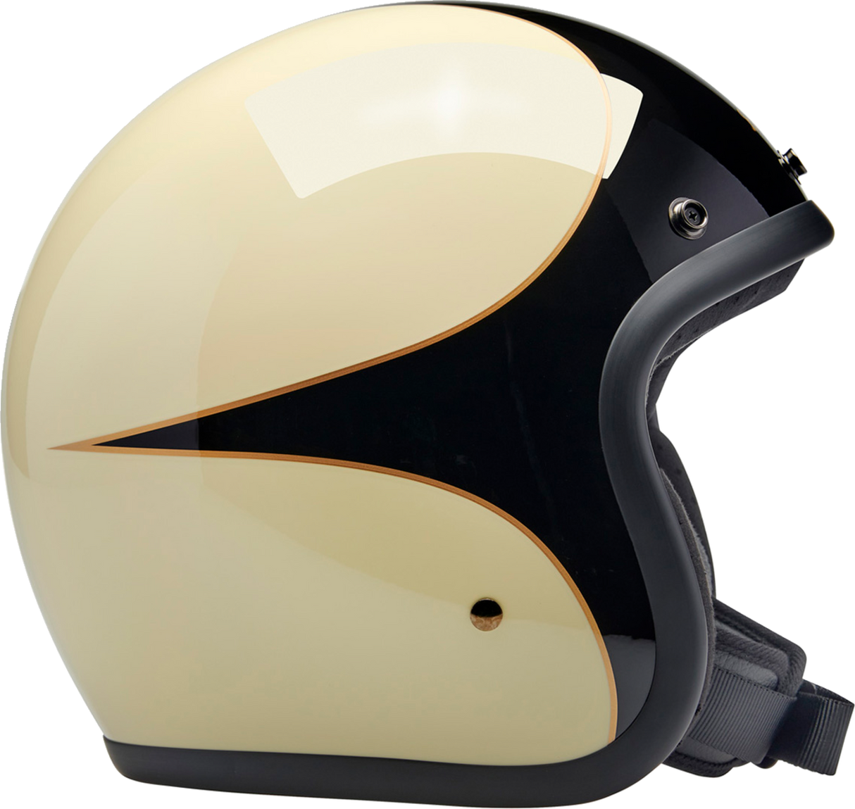 Bonanza Helmet - Gloss Vintage White/Black Scallop - Large