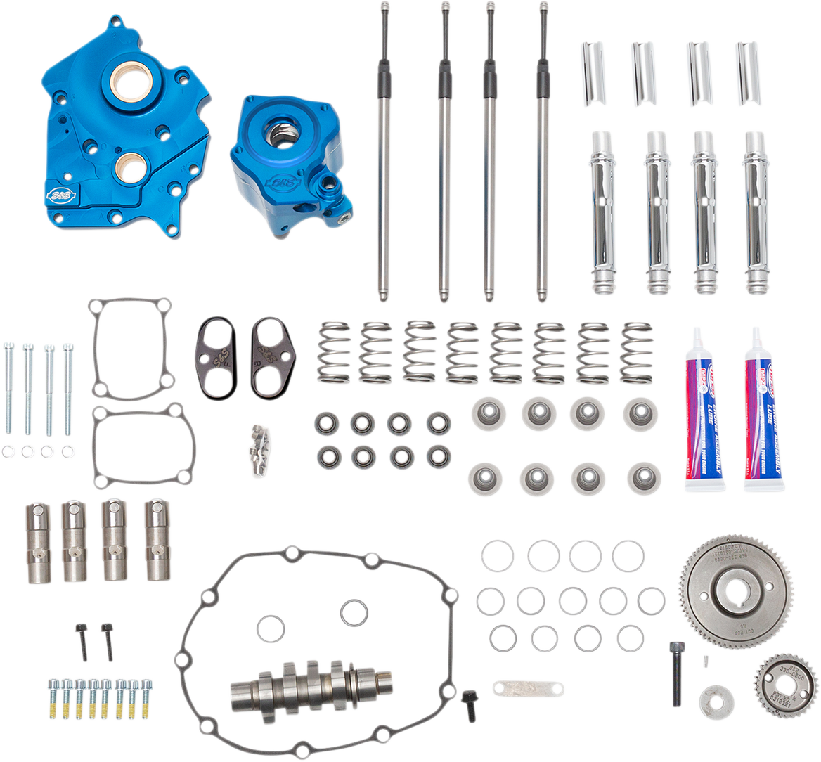 Cam Chest Kit with Plate - Gear Drive - Oil Cooled - 550 Cam - Chrome Pushrods - M8 2017 - 2020