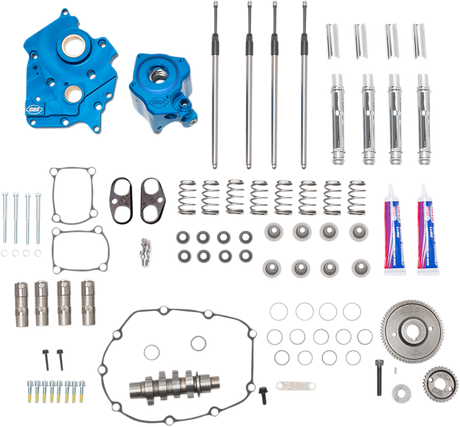 Cam Chest Kit with Plate - Gear Drive - Oil Cooled - 550 Cam - Chrome Pushrods - M8 2017 - 2020