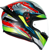 K1 Helmet - Dundee - Matte Lime/Red - Small