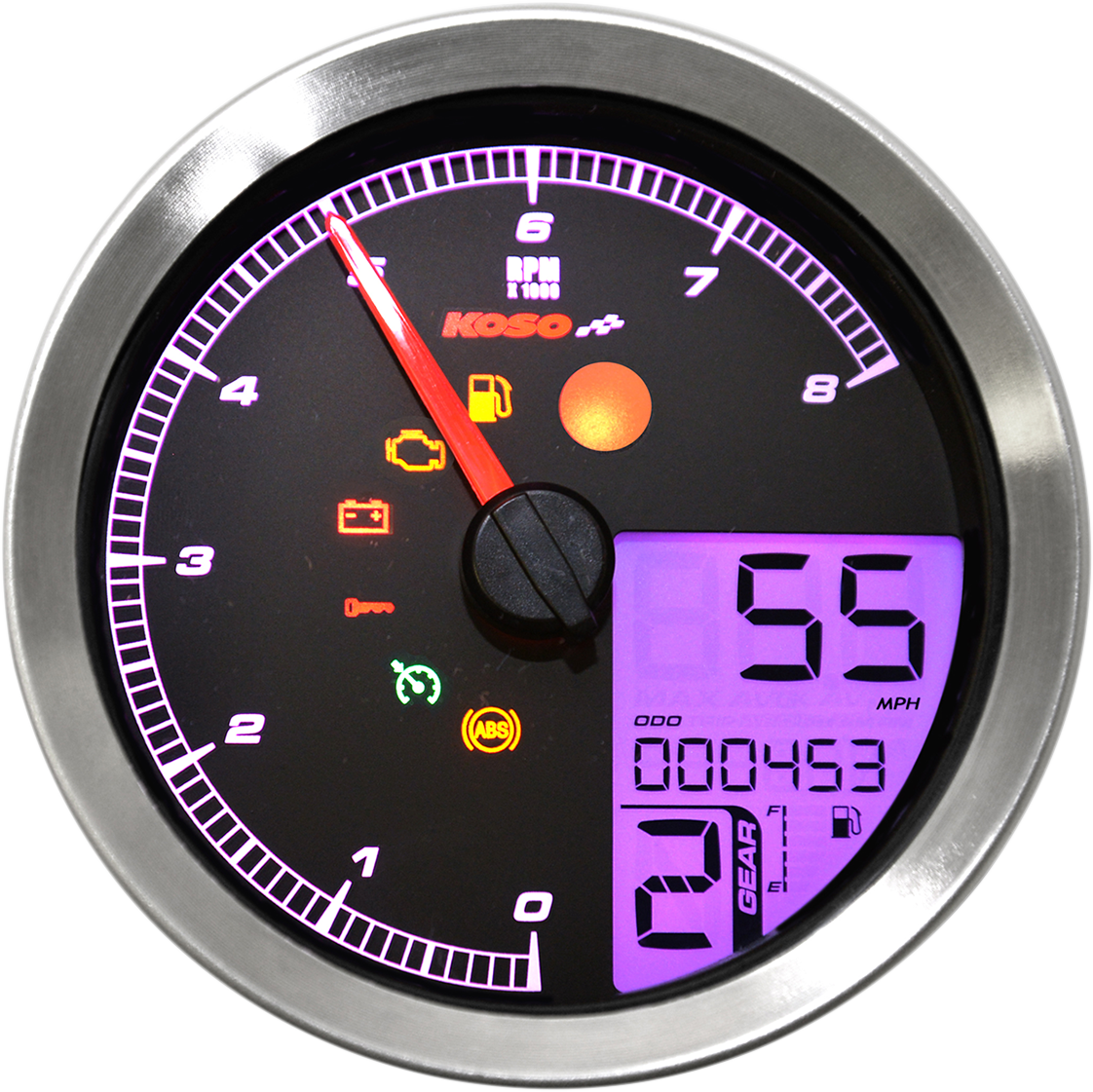 Multi-Function Speedometer/Tachometer - HD-04 - Chrome 2004 - 2019