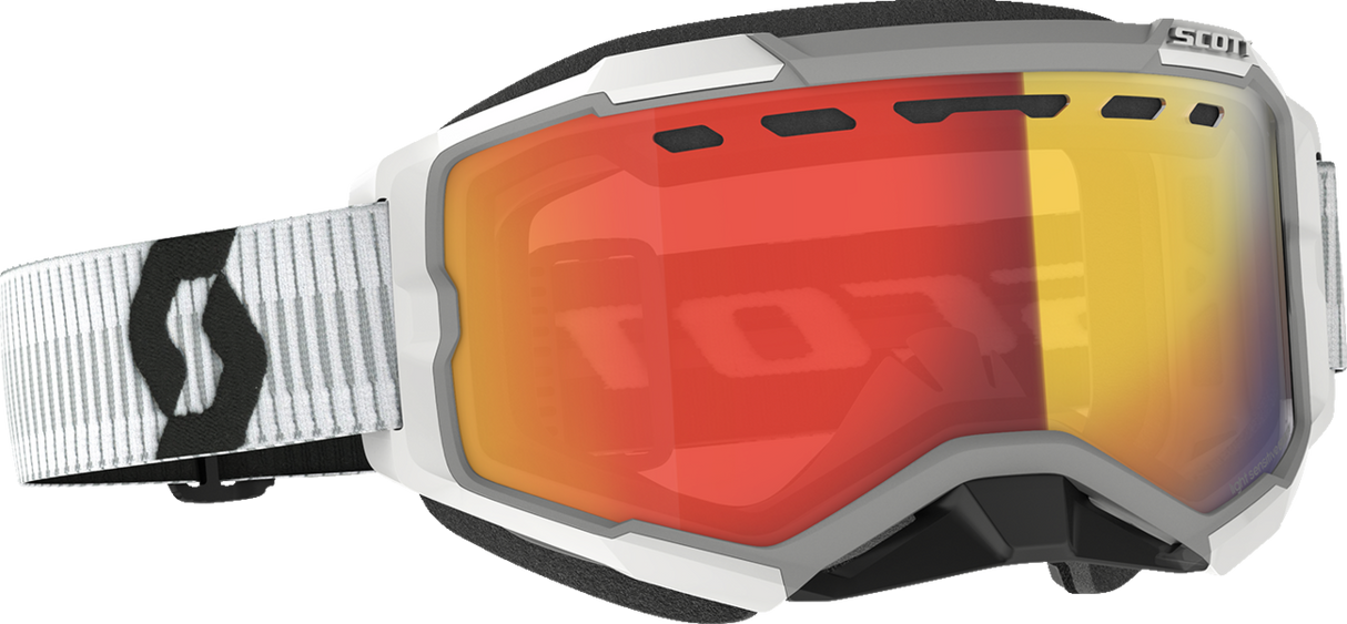 Fury Snow Goggles - Light Sensitive - White - Red Chrome