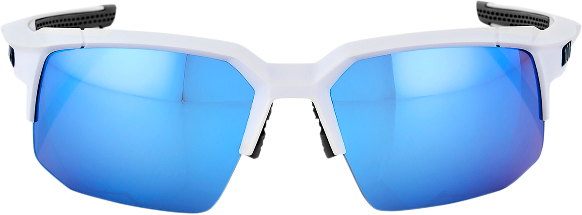 Speedcoupe Sunglasses - White - Blue Mirror