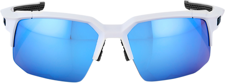 Speedcoupe Sunglasses - White - Blue Mirror