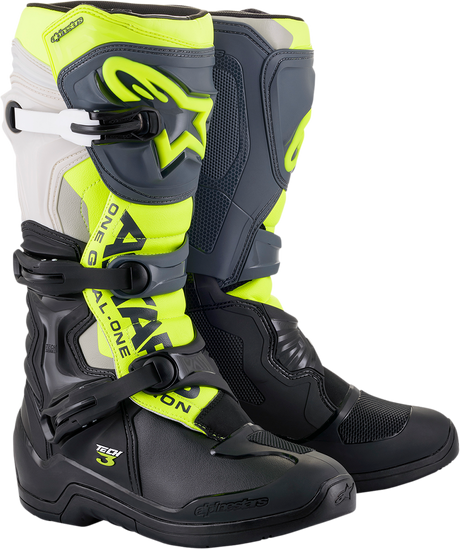 Tech 3 Boots - Black/Gray/Yellow Fluorescent - US 10