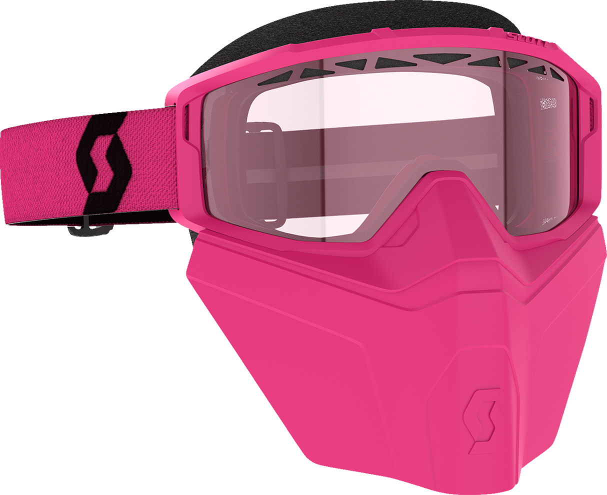 Primal Safari Facemask Snow Goggle - Pink/Pink - Dual Lens - Rose