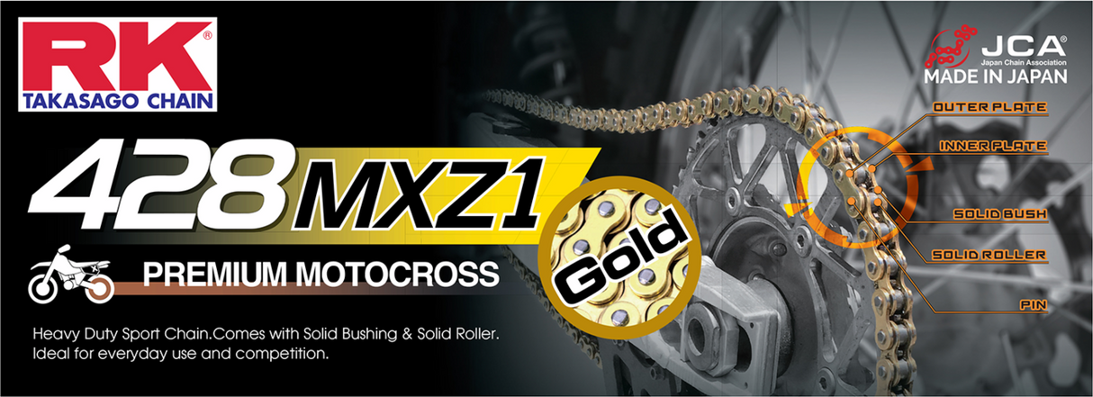 428 MXZ1 - Chain - 118 Links - Gold