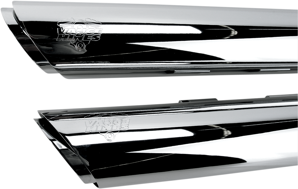 Twin Slash Mufflers - Chrome 2007 - 2017