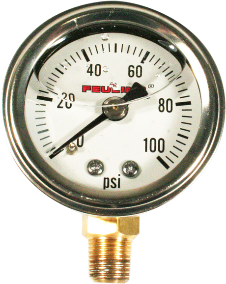 Oil Pressure Gauge - 1.5\" Dial - Bottom Port - White Face