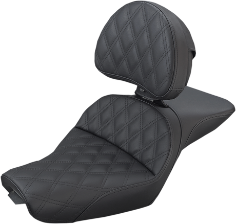 Explorer Seat - With Backrest - Lattice Stitched - Black - XL \'04-\'20 2004 - 2020