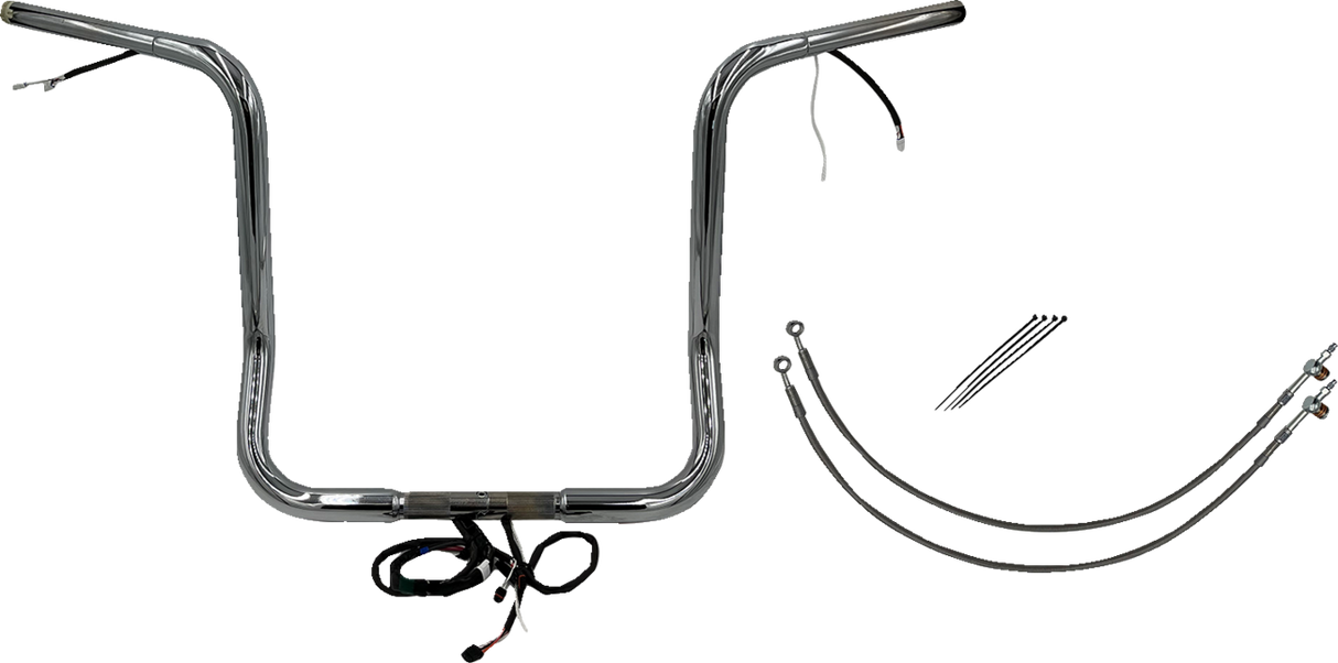 Handlebar Kit - Rounded Top - 16\" - Chrome 2016 - 2020