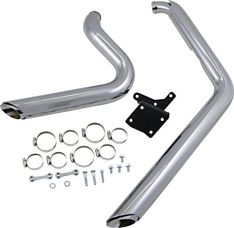 Shortshots Staggered Exhaust System - Chrome 1991 - 2005