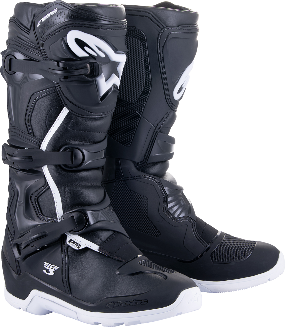 Tech 3 Enduro Waterproof Boots - Black/White - US 12/EU 47