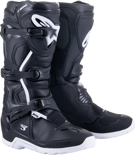 Tech 3 Enduro Waterproof Boots - Black/White - US 12/EU 47