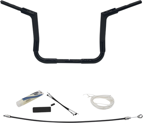 Handlebar Kit - Flat Top - 12\" - Black 2008 - 2013