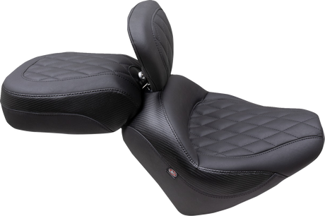 Solo Touring Seat - w/ Driver Backrest - Black - Diamond Stitch - Chief \'22-\'23 2022 - 2023