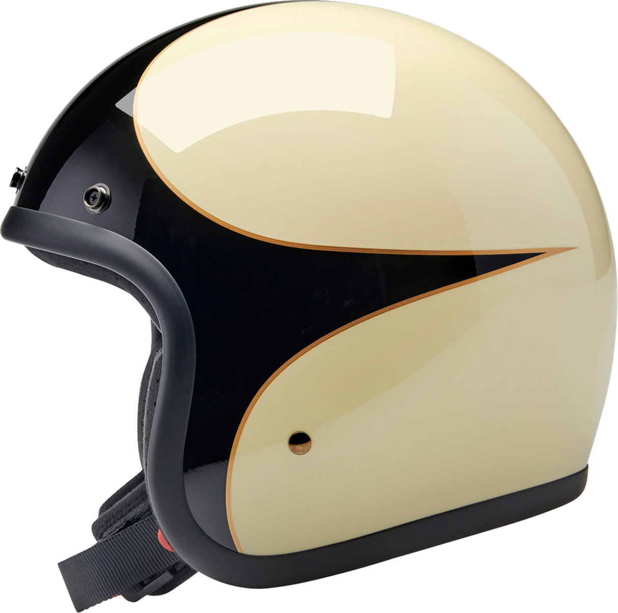 Bonanza Helmet - Gloss Vintage White/Black Scallop - Large