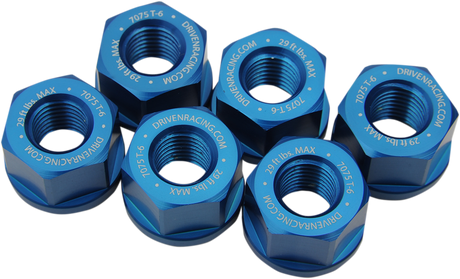 Aluminum Sprocket Nuts - Blue - M10 x 1.25