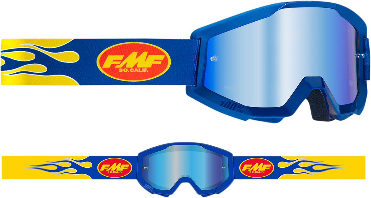 PowerCore Goggles - Flame - Navy - Blue Mirror