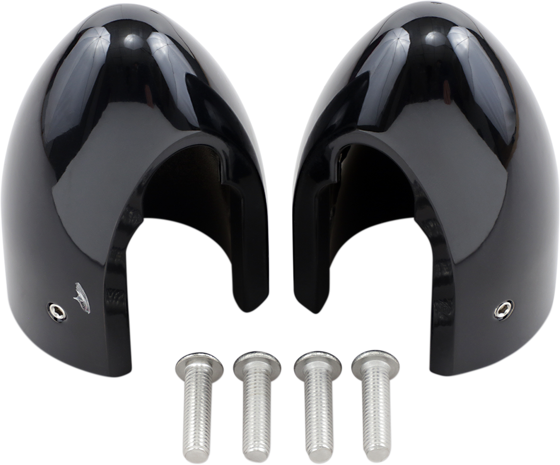 Fork Bullets/Axle Nut Covers - Black 1987 - 2015