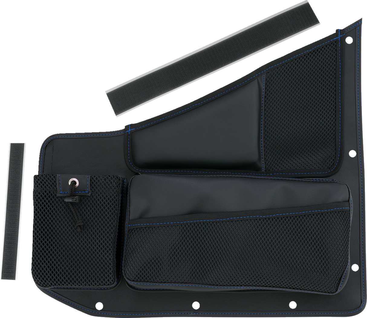 Kaliber Side Organizer - Driver and Passenger - Black w/ Blue Stitching 2015 - 2023