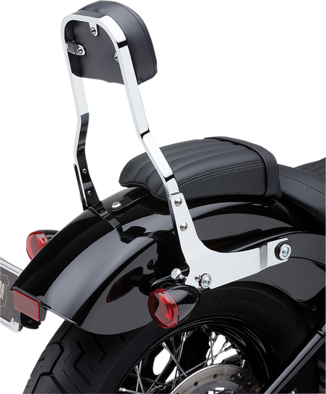 Backrest Kit - 14\" - Chrome - Dyna 2006 - 2017