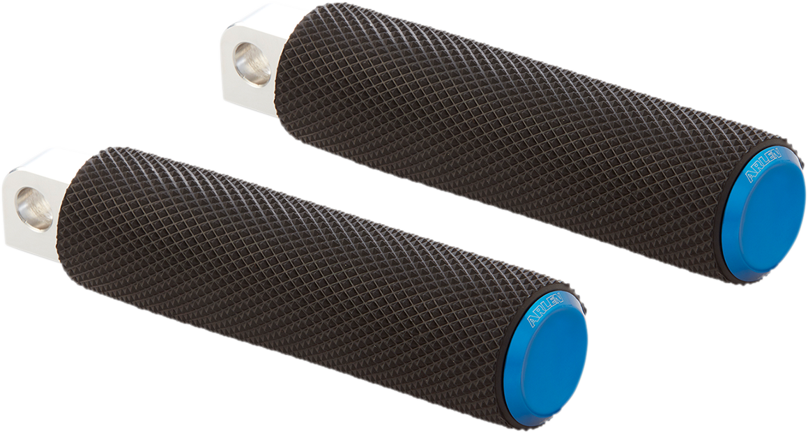 Footpegs - Knurled - Blue