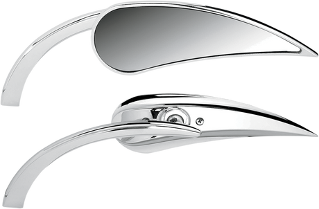 Mirror - Micro - Rad 2 - Side View - Teardrop - Chrome - Left