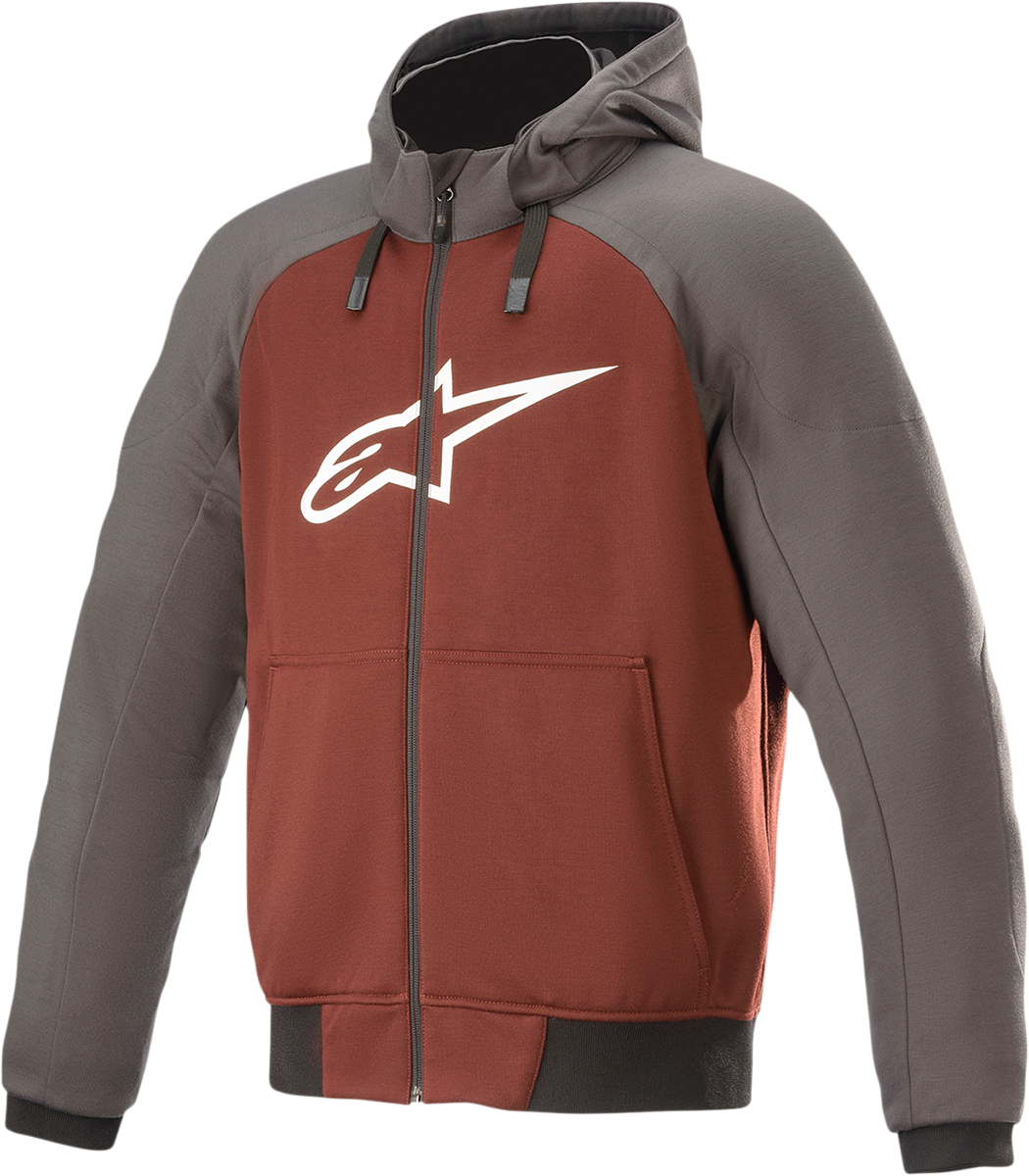 Chrome Hoodie - Gray/Burnt Orange - XL