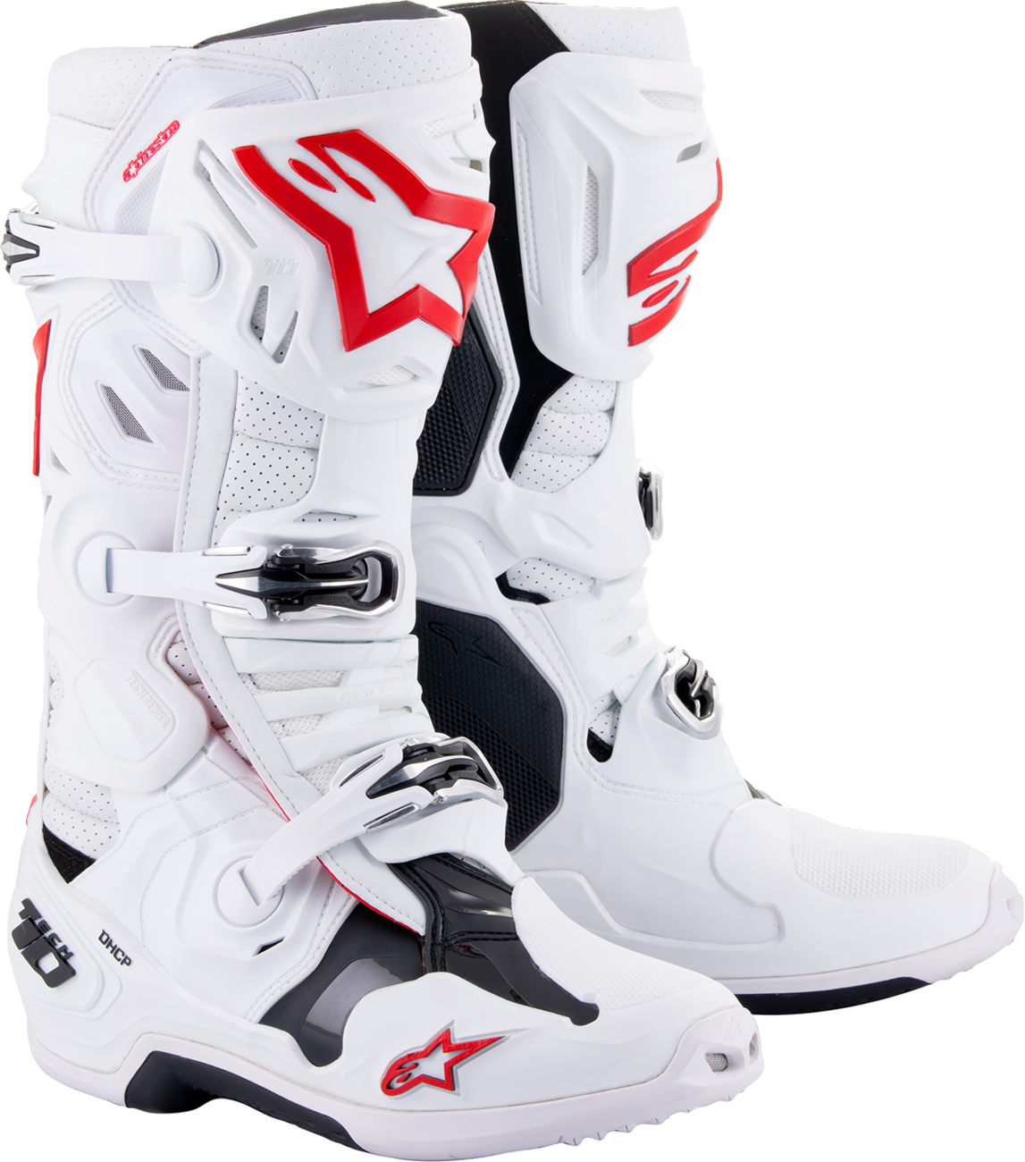 Tech 10 Supervented Boots - White/Red - US 7