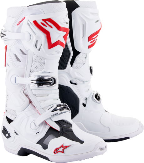 Tech 10 Supervented Boots - White/Red - US 13