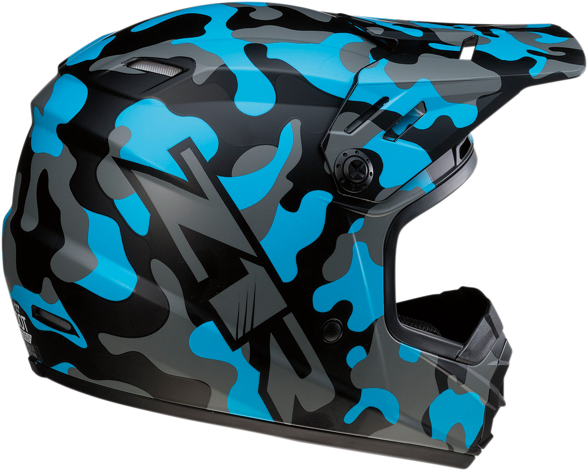 Youth Rise Helmet - Camo - Blue - Small