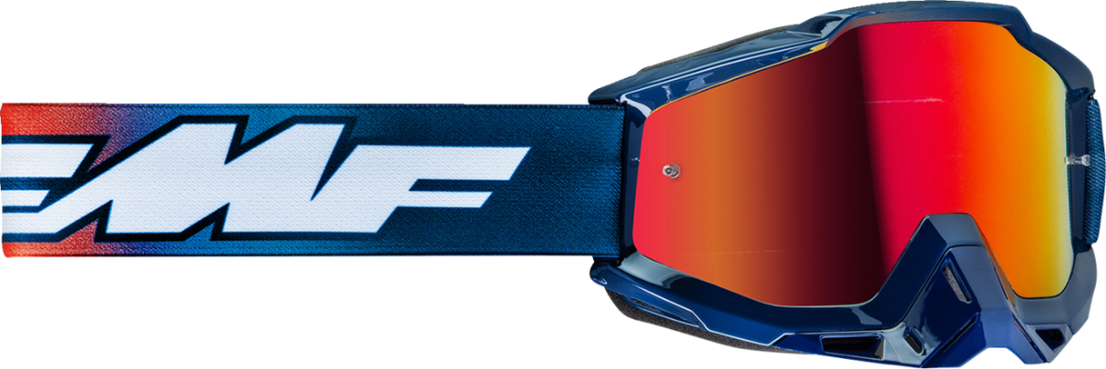 PowerBomb Goggles - Caselli - Blue/Orange/White - Red Mirror