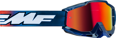 PowerBomb Goggles - Caselli - Blue/Orange/White - Red Mirror