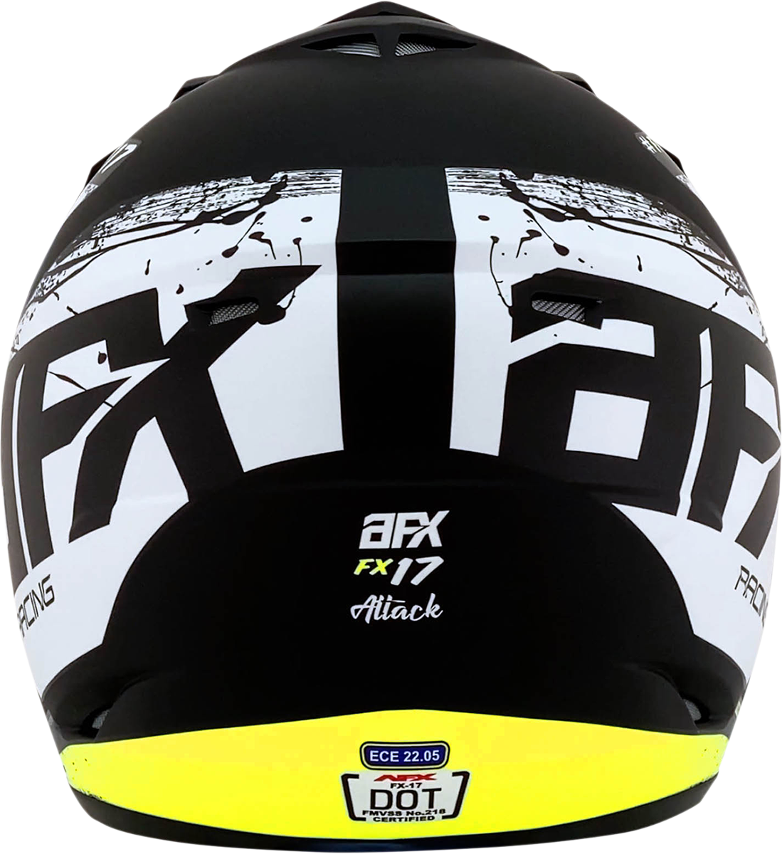 FX-17Y Helmet - Attack - Matte Black/Hi-Vis Yellow - Small