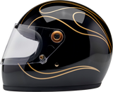 Gringo S Helmet - Gloss Black Flames - XS