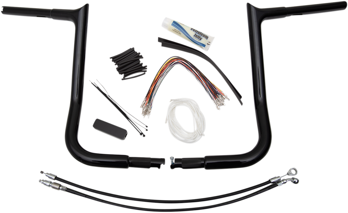 Handlebar Kit - Pointed Top - 14\" - Black 2008 - 2013